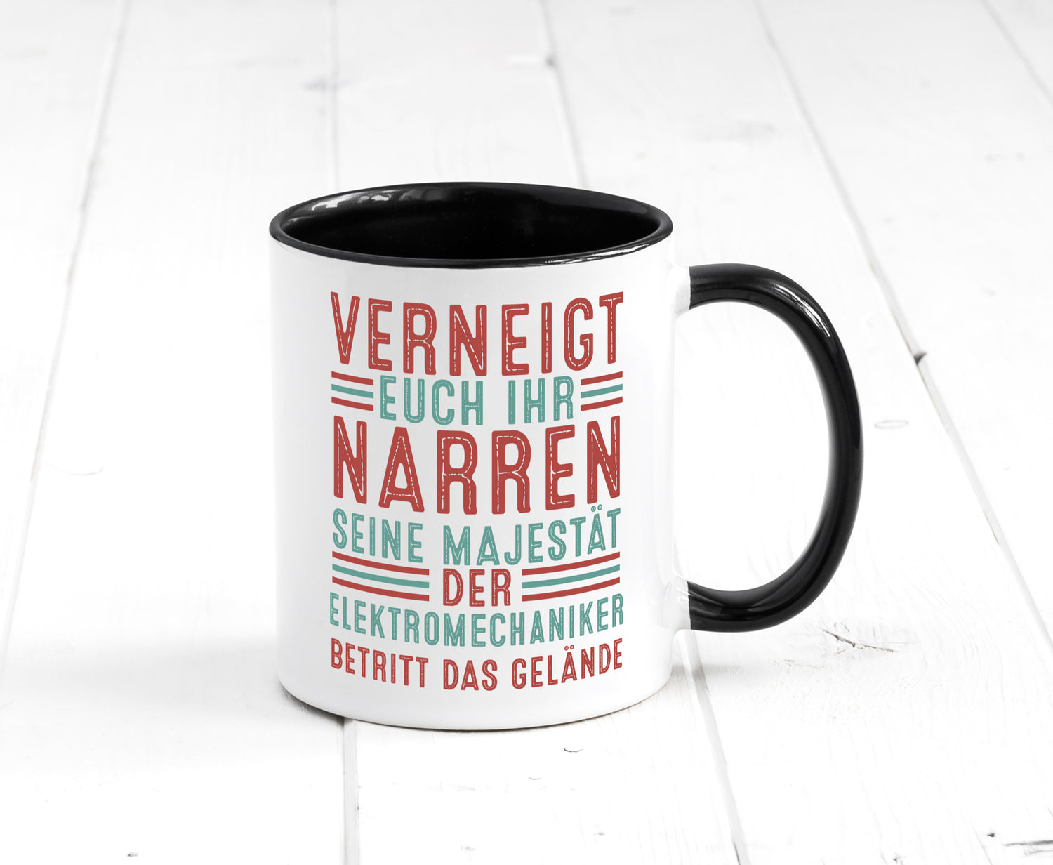 Verneigt euch: Elektromechaniker | Mechaniker v2 Geschenkidee Humor Tasse