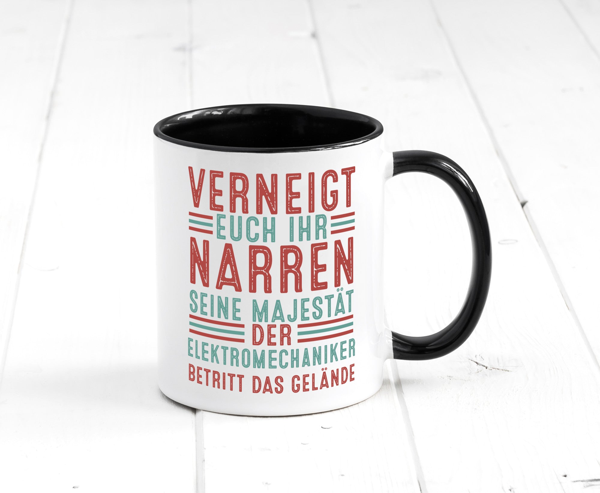 Verneigt euch: Elektromechaniker | Mechaniker v2 Geschenkidee Humor Tasse