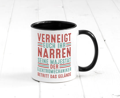 Verneigt euch: Elektromechaniker | Mechaniker v2 Geschenkidee Humor Tasse