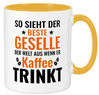Kaffee trinkt: Geselle | Handwerker lustig Humor Geschenkidee Geschenk Tasse
