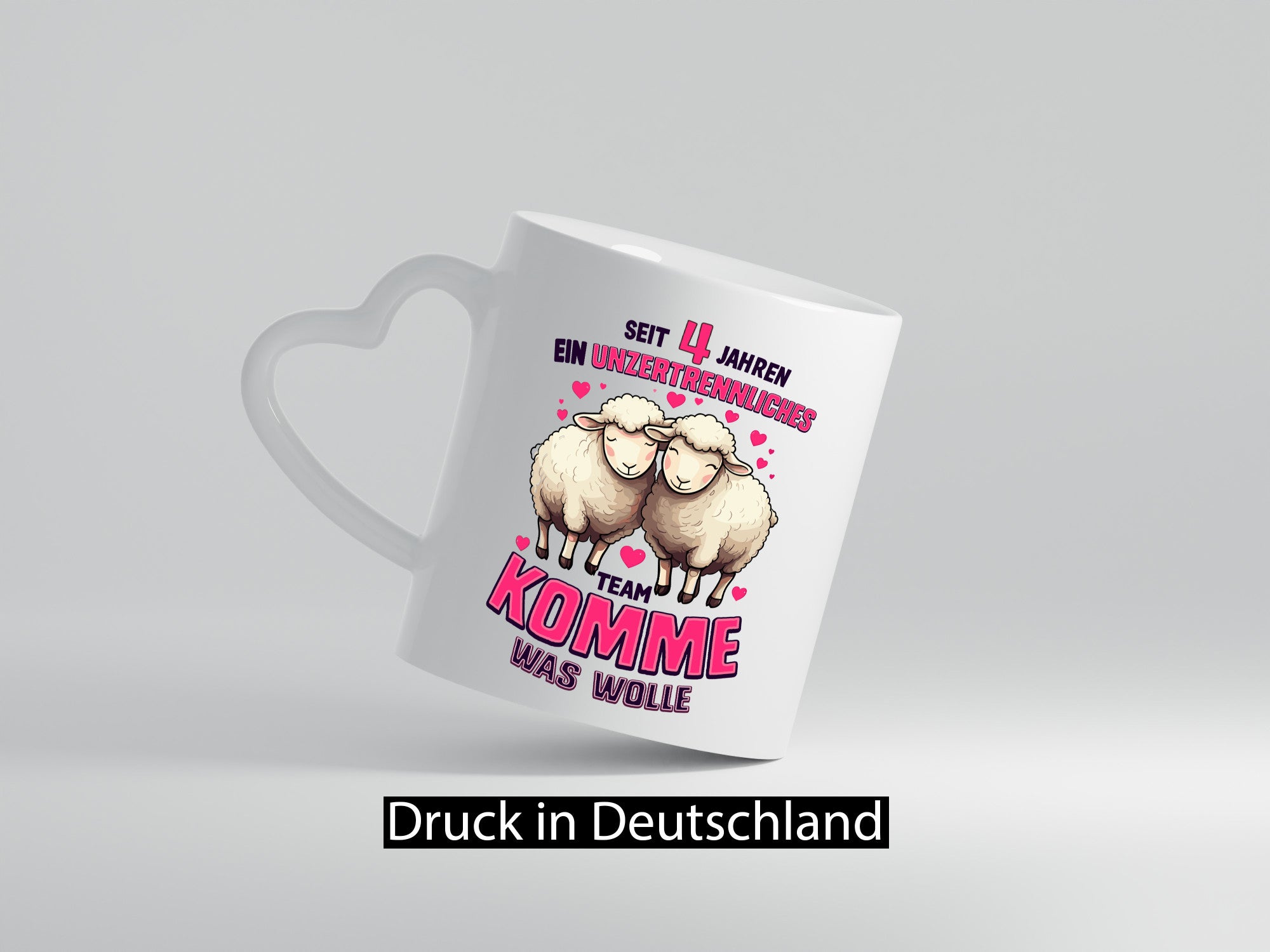 4 Jahre Verheiratet | ein Team Ehepaar v2 Humor Geschenkidee Tasse