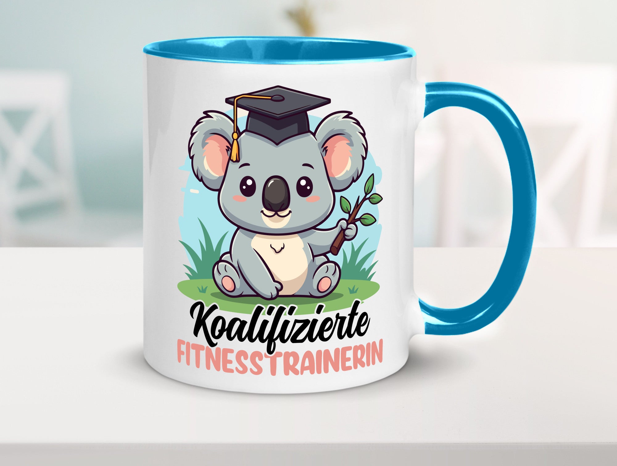 Koalifizierte Fitnesstrainerin | Trainerin Sport v2 Geschenkidee Humor Tasse