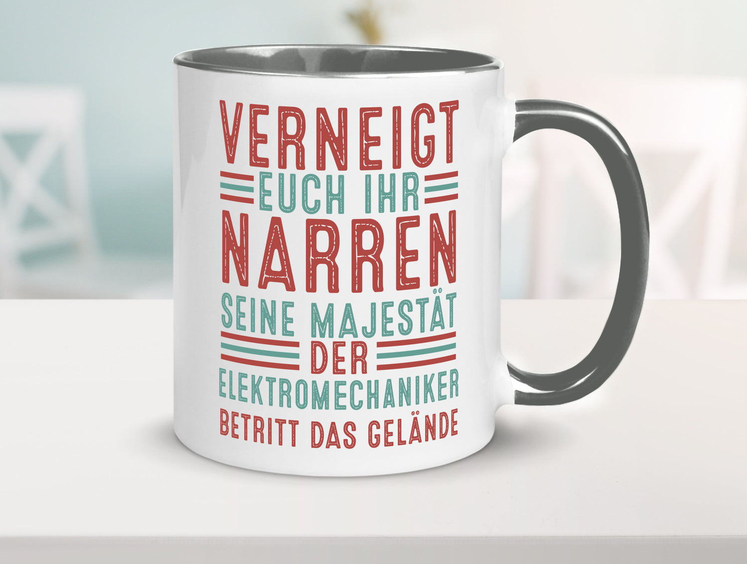 Verneigt euch: Elektromechaniker | Mechaniker v2 Geschenkidee Humor Tasse