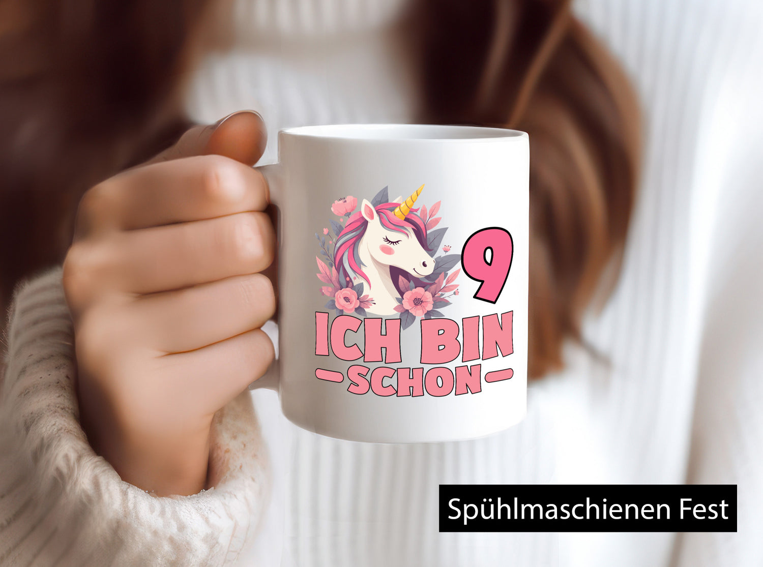 9. Geburtstag | 9 Jahre Einhorn bin schon Mädchen Geschenk Geschenkidee