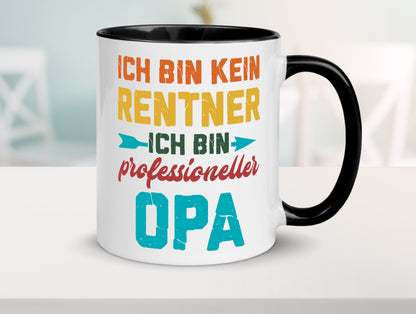 Ich bin Professioneller Opa | Rentner Großvater Geschenkidee Familie Humor Tasse