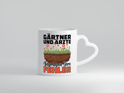 Gärtner und Ärzte begraben ihre probleme | Humor Geschenkidee Tasse
