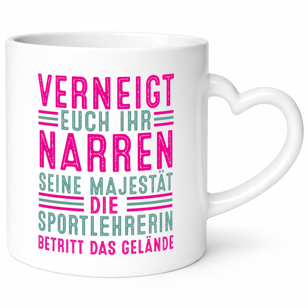 Verneigt euch: Sportlehrerin | Lehrer Sport Humor Geschenkidee Tasse