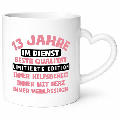 13 Jahre im Dienst | Jubiläum Arbeit v11 lustiger Spruch Geschenk Kollegen Büro