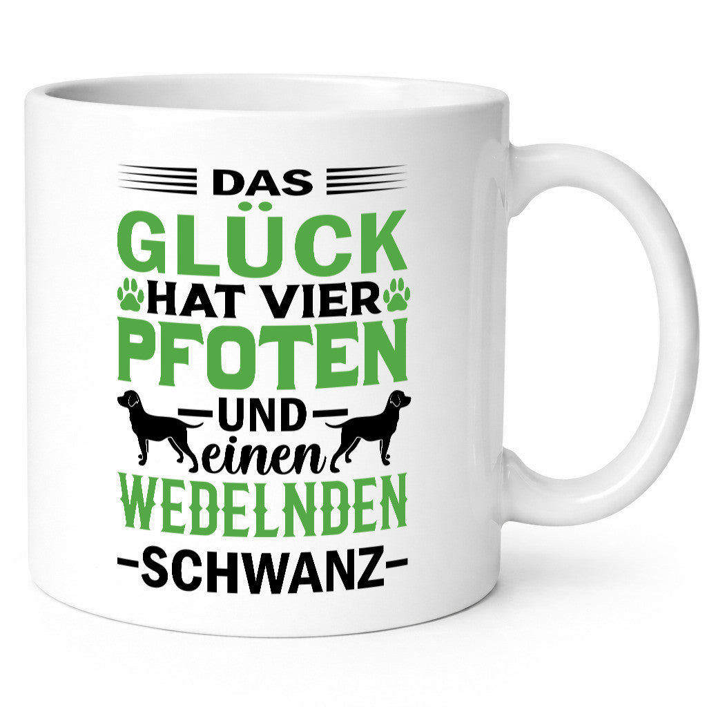 Das Glück hat 4 Pfoten | Hundeliebhaber Ich liebe Hunde Geschenk Tierliebhaber
