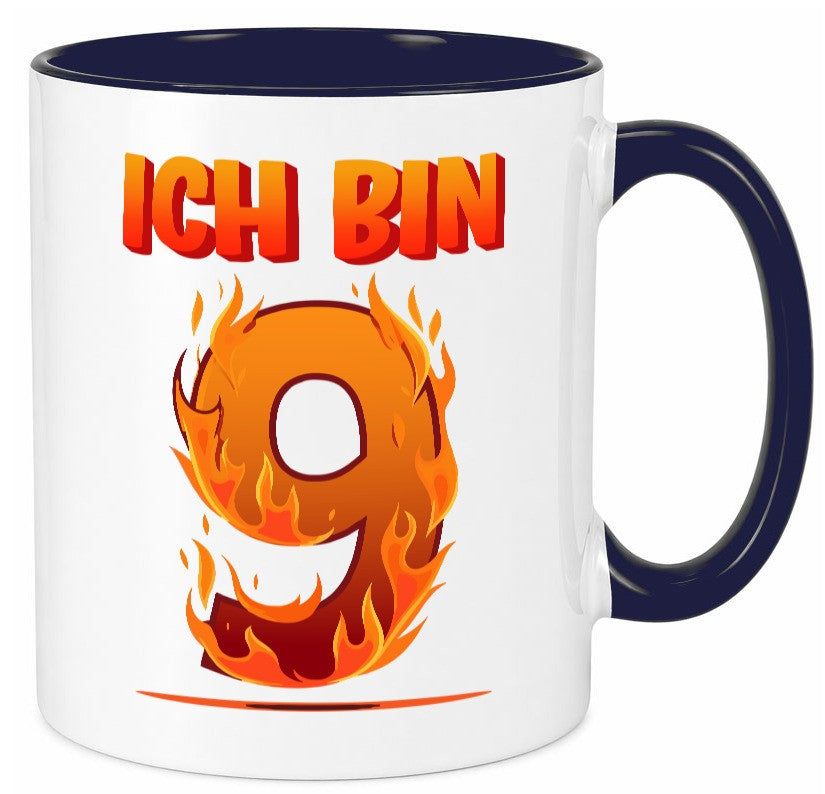 9. Geburtstag | 9 Jahre Drache lustiger Spruch Geschenk Geschenkidee Tasse