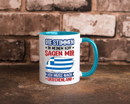 Griechenland | Urlaub Stimmen in meinem Kopf Traumland Humor Geschenkidee Tasse