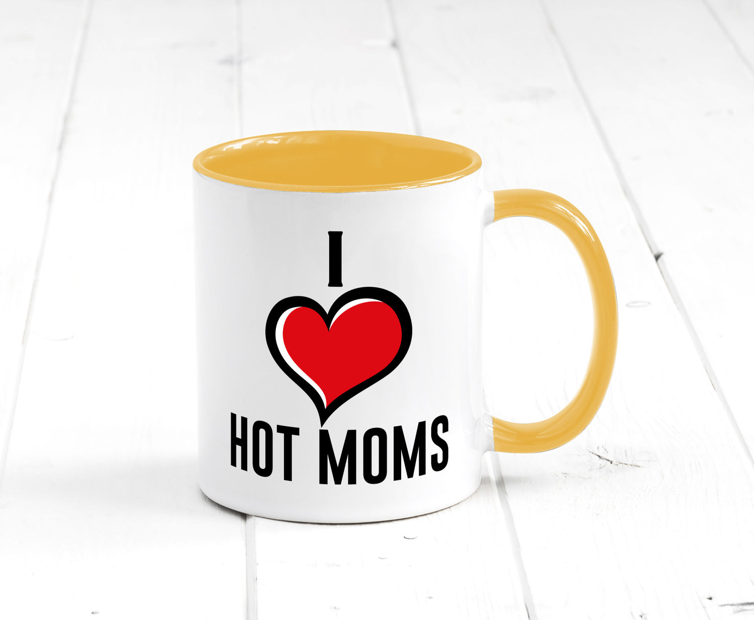 I love hot Moms | Frauen Liebe mamas lustiger Spruch Geschenk Familie