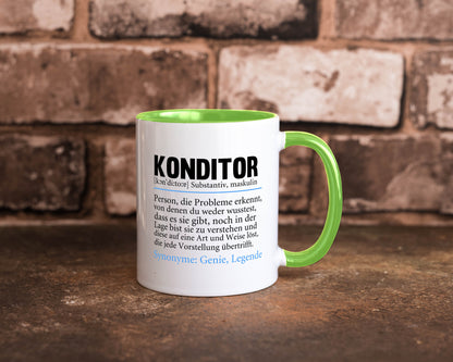 Konditor | Spruch Definition Konditorei lustiger Geschenk Humor Geschenkidee