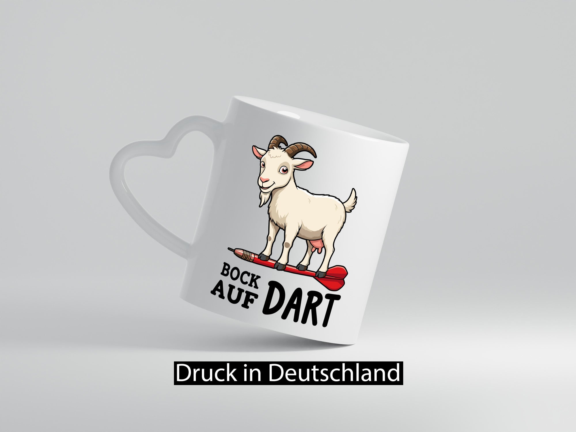 Bock auf Dart | Dartspieler Dartpfeil Ziegenbock v2 Geschenkidee Humor Tasse