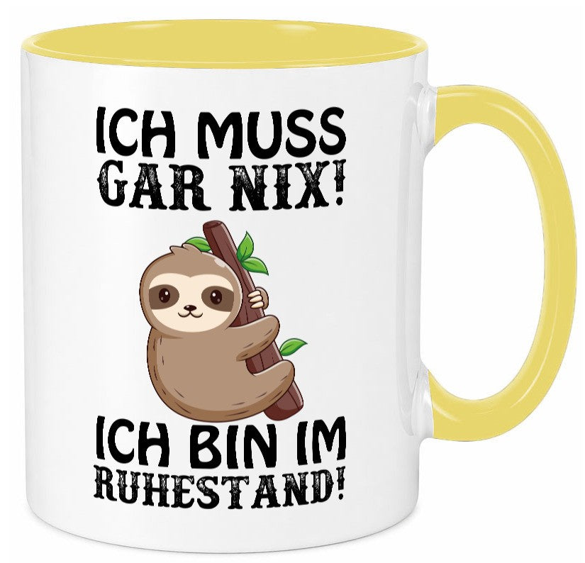 Ich bin im Ruhestand Humor Jubiläum Geschenkidee Tasse