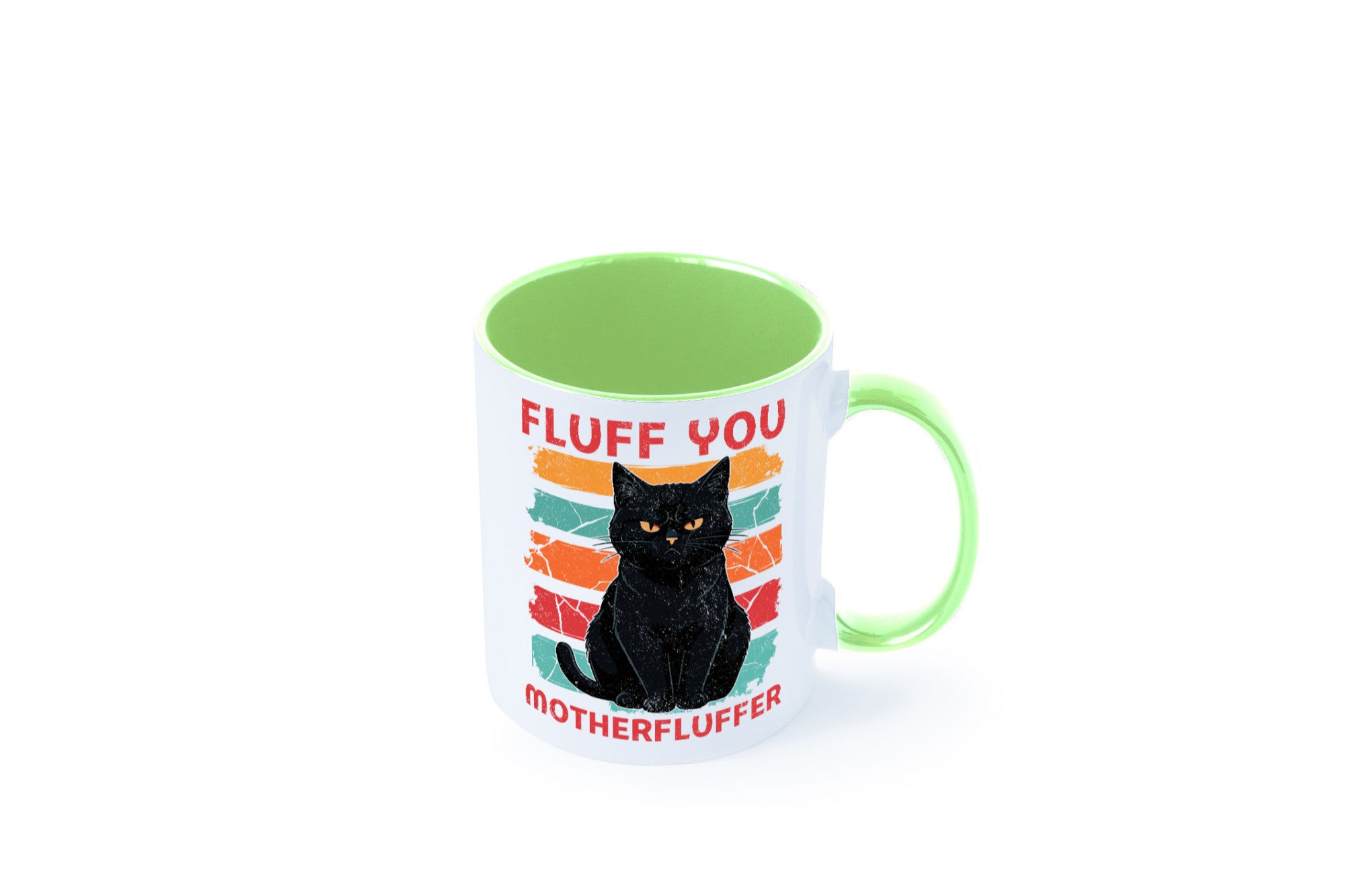 Fluff you Motherfluffer | Schwarze Katze Böse Humor Tierliebhaber Geschenkidee