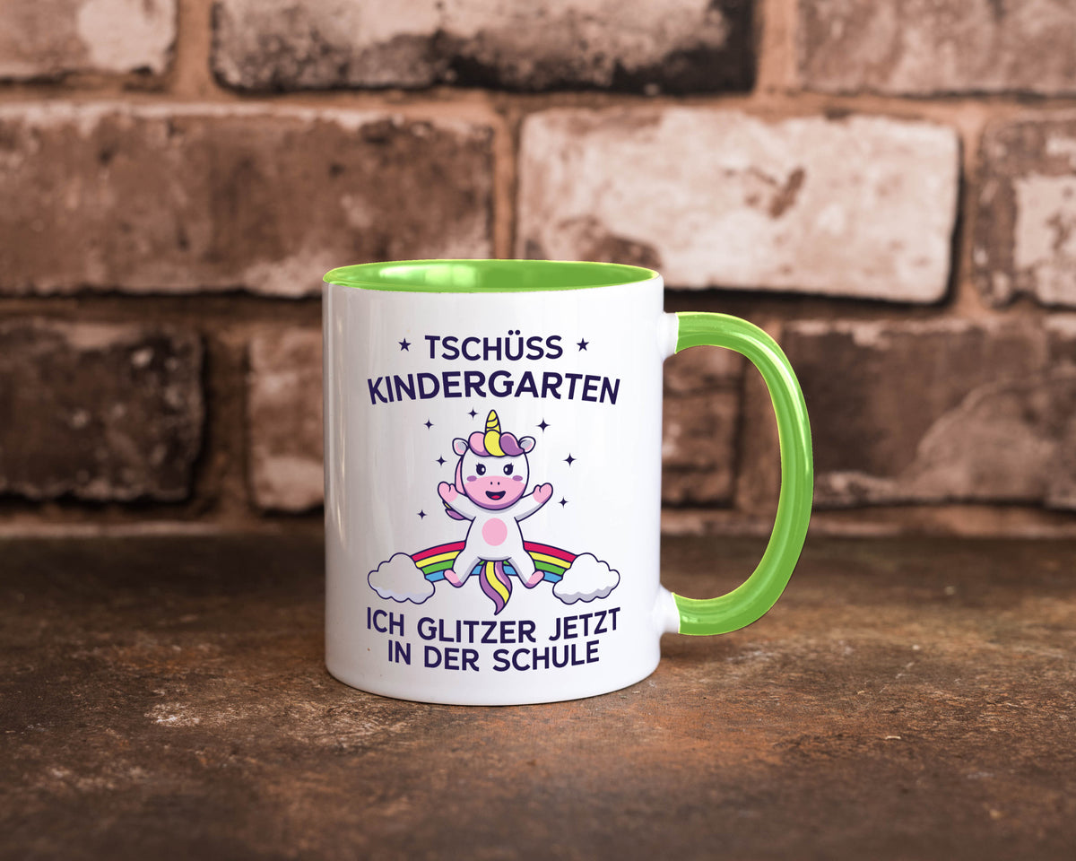 Kindergarten, jetzt Schule | Einhorn Geschenk Humor Geschenkidee lustiger Tasse