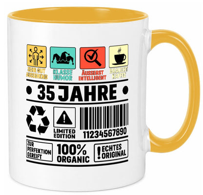35. Geburtstag | 35 Jahre Humor Limited Edition lustiger Spruch Geschenk Tasse