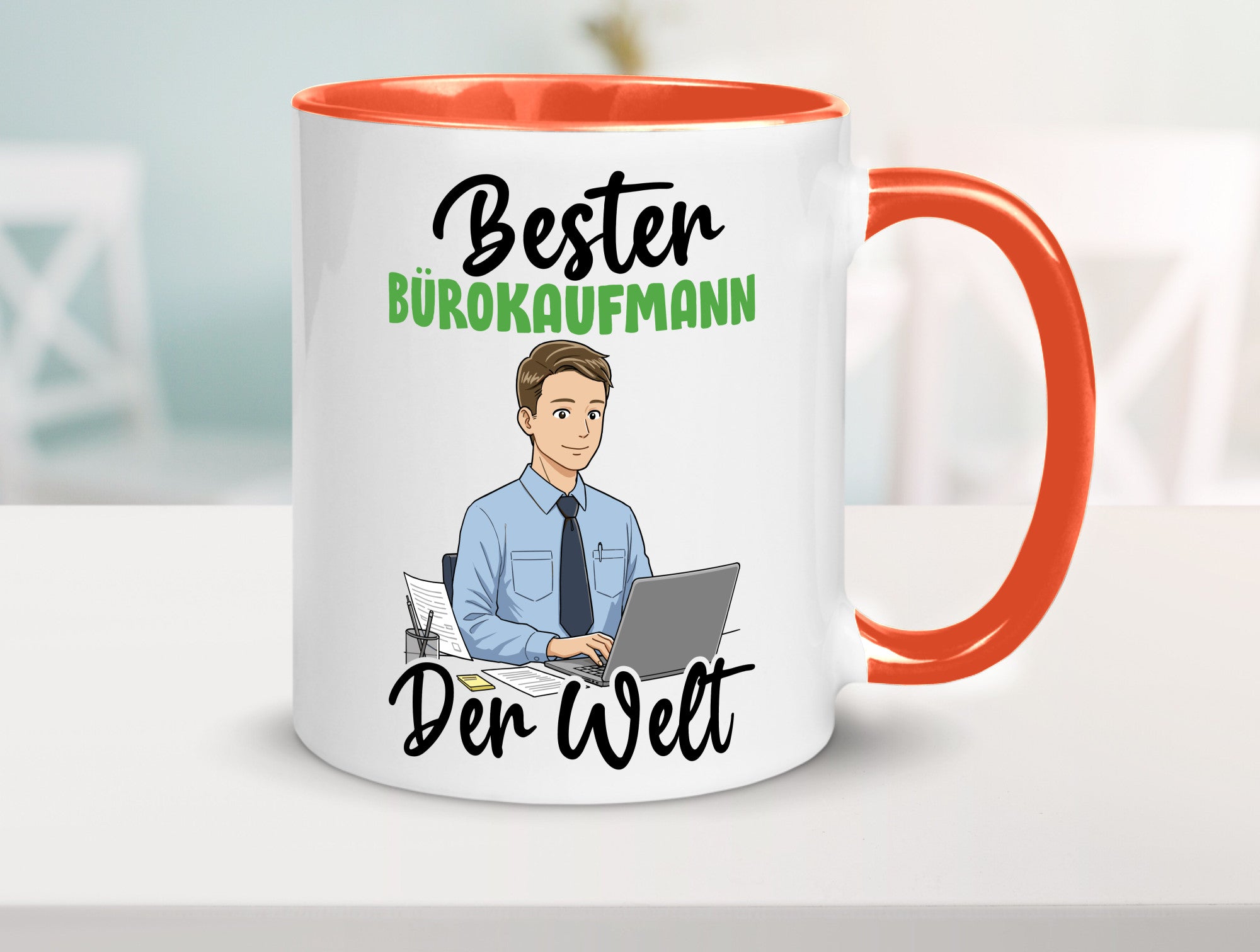 Bester Bürokaufmann | Kaufmann v2 lustig Arbeit Kollegen Büro Geschenk Tasse