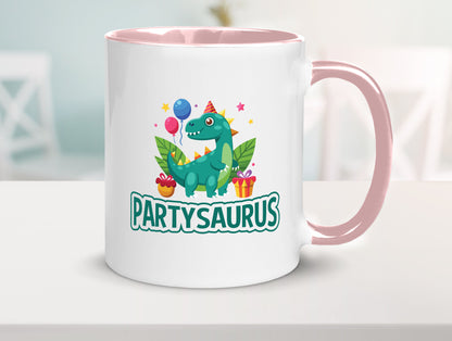 Partysaurus | Geburtstag Dinosaurier Luftballon Geschenkidee Humor Tasse