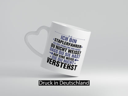 Löse Probleme: Staplerfahrer | Gabelstapler Fahrer Geschenkidee Humor Tasse