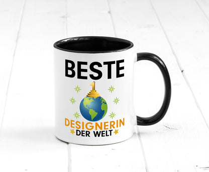 Welt Beste Designerin | Mode lustiger Spruch Geschenk Humor Geschenkidee Tasse