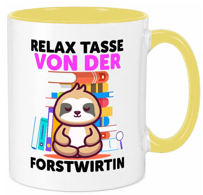 Relax Tasse: Forstwirtin | Forst Wirtin Geschenkidee Humor Tasse