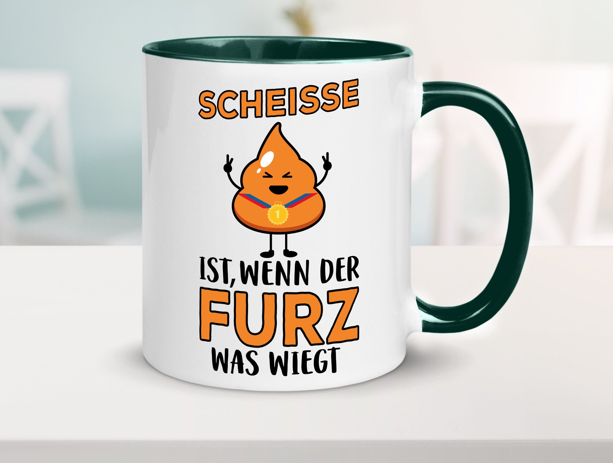 Scheisse ist lustiger Spruch Geschenk Humor Geschenkidee Tasse