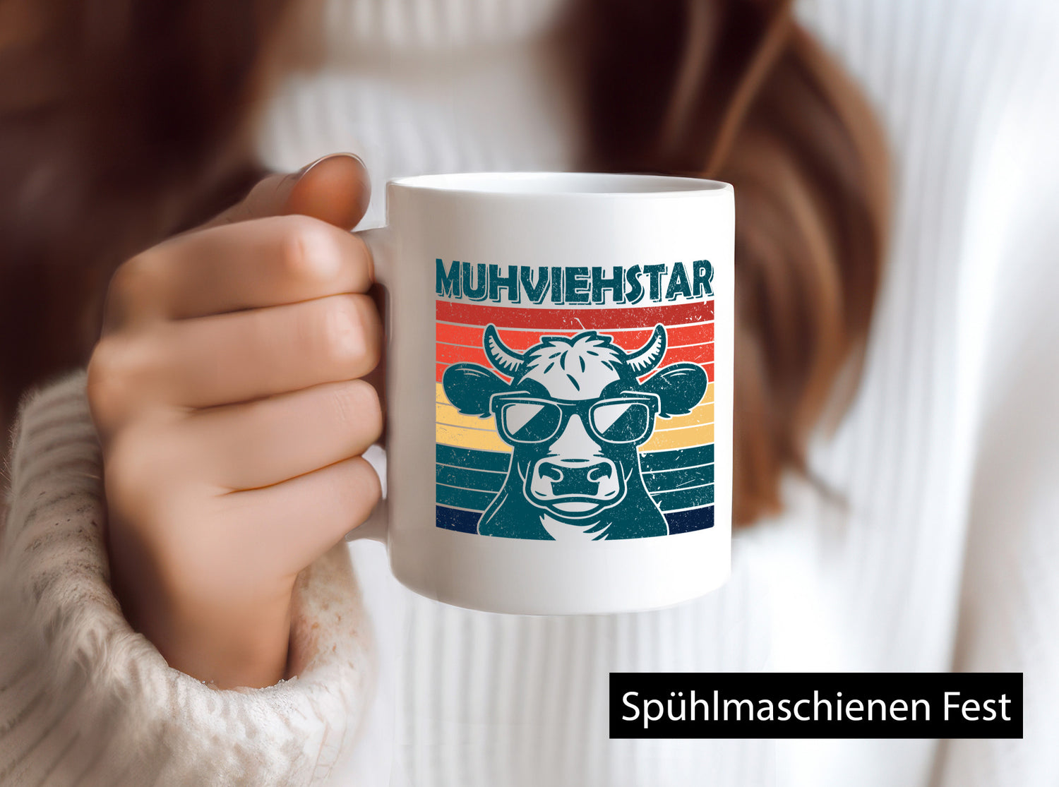 Muhviehstar | Kuh Landwirt mit Brille lustiger Spruch Geschenk Humor