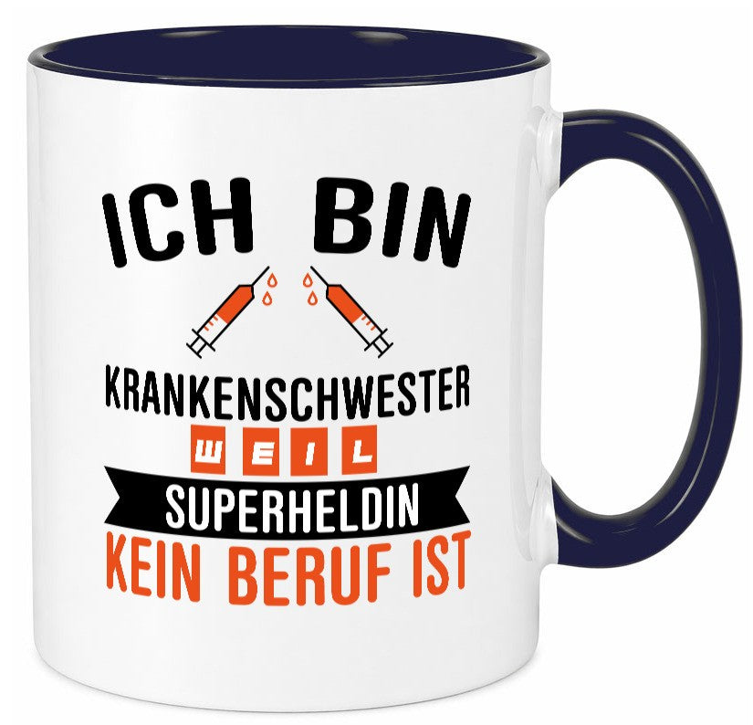 Krankenschwester Superheldin | Beruf Tasse Pflegerin Humor Arbeit Kollegen Büro