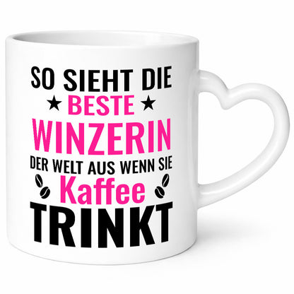 Kaffee trinkt: Winzerin | Weinbauer Wein lustig Humor Geschenkidee Geschenk