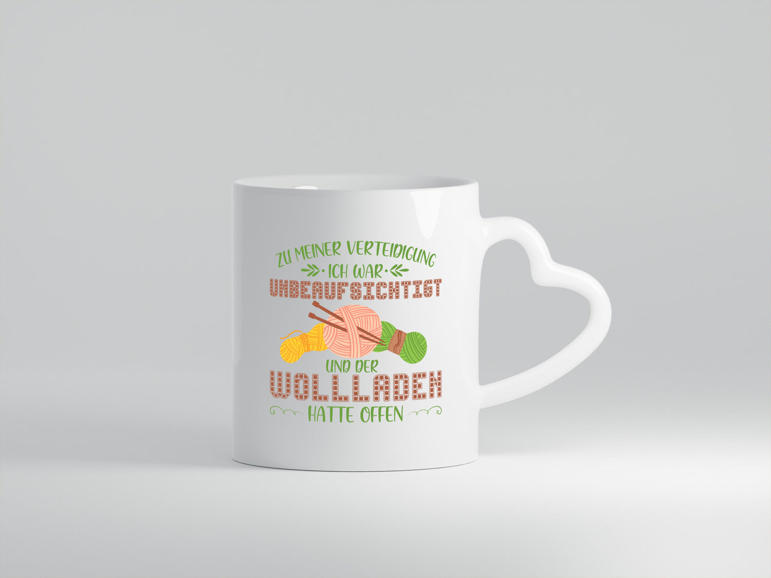 Zur Verteidigung | Unbeaufsichtigt Wollladen Stricken Geschenk Humor