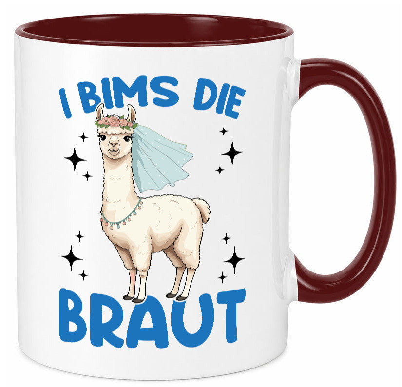 I Bims die Braut | Lama JGA Hochzeit lustig Humor Geschenkidee Geschenk Tasse