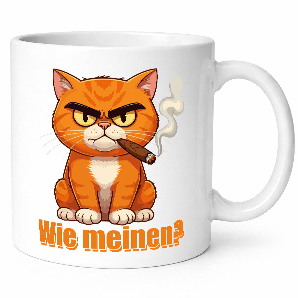 Wie meinen? | Böse katze Katzenliebhaber Geschenk Tierliebhaber Humor lustiger