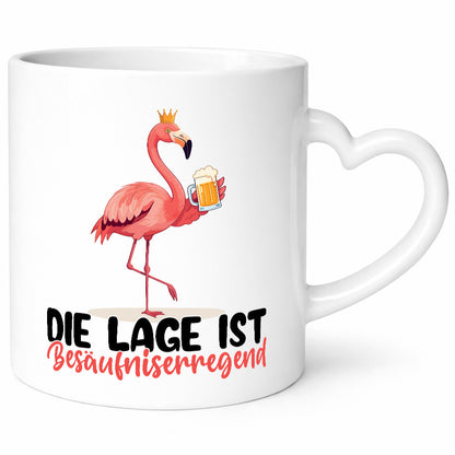 Die lage ist Besäufniserregend | Bier Flamingo Geschenkidee Humor Tasse