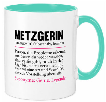 Metzgerin | lustig Fleischerin Humor v2 lustiger Spruch Geschenk Geschenkidee
