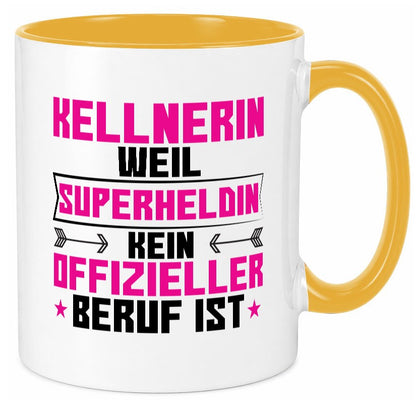 Superheldin Kellnerin | Beruf kellnern Bedienung Geschenk Arbeit Kollegen Büro Tasse