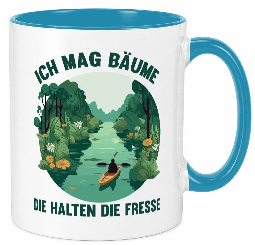 Ich mag Bäume die halten Fresse | Natur Wald lustiger Spruch Geschenk Humor Tasse