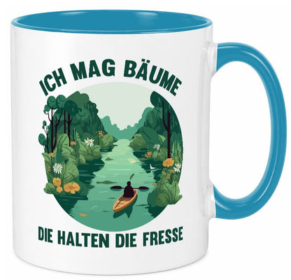 Ich mag Bäume die halten Fresse | Natur Wald lustiger Spruch Geschenk Humor Tasse