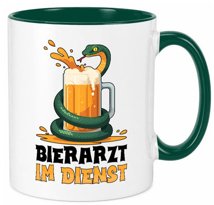 Bierarzt im Dienst | Tierarzt Arzt Geschenk Tierliebhaber Humor lustiger Spruch Tasse