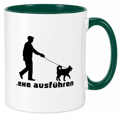 Exe ausführen | Echse Programmierer Informatiker Nerd Humor Geschenkidee Tasse