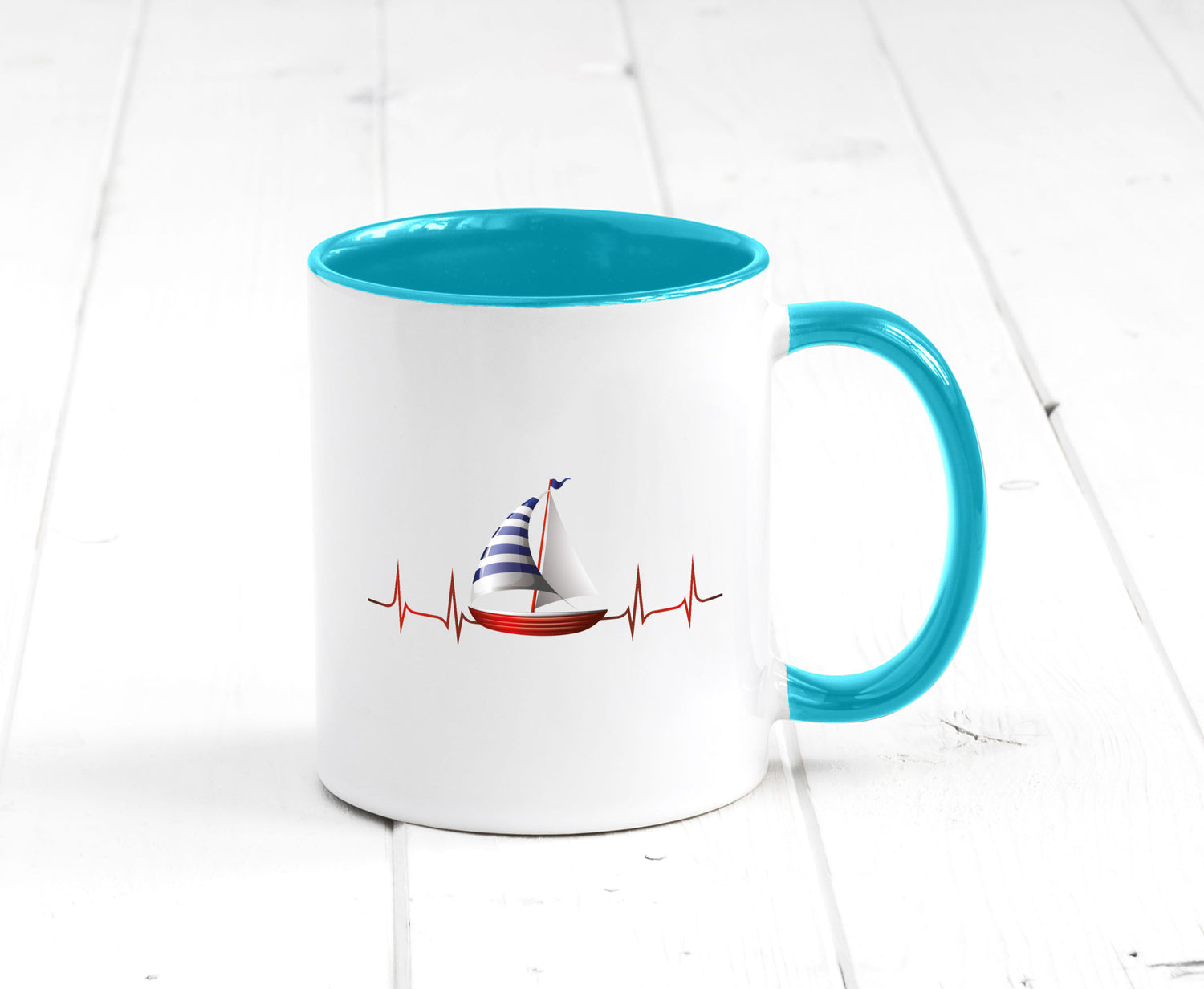 Segelboot Herzschlag | Segler segeln Boot Kapitän Geschenk Humor Geschenkidee