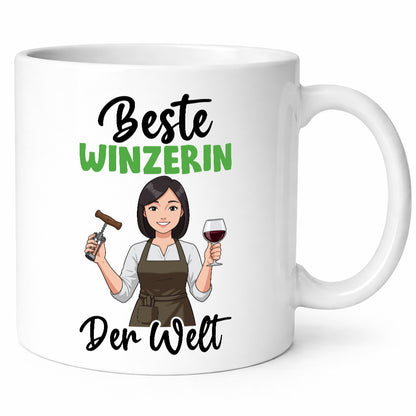 Beste Winzerin | Weinbauer Wein v2 Humor Geschenkidee Tasse