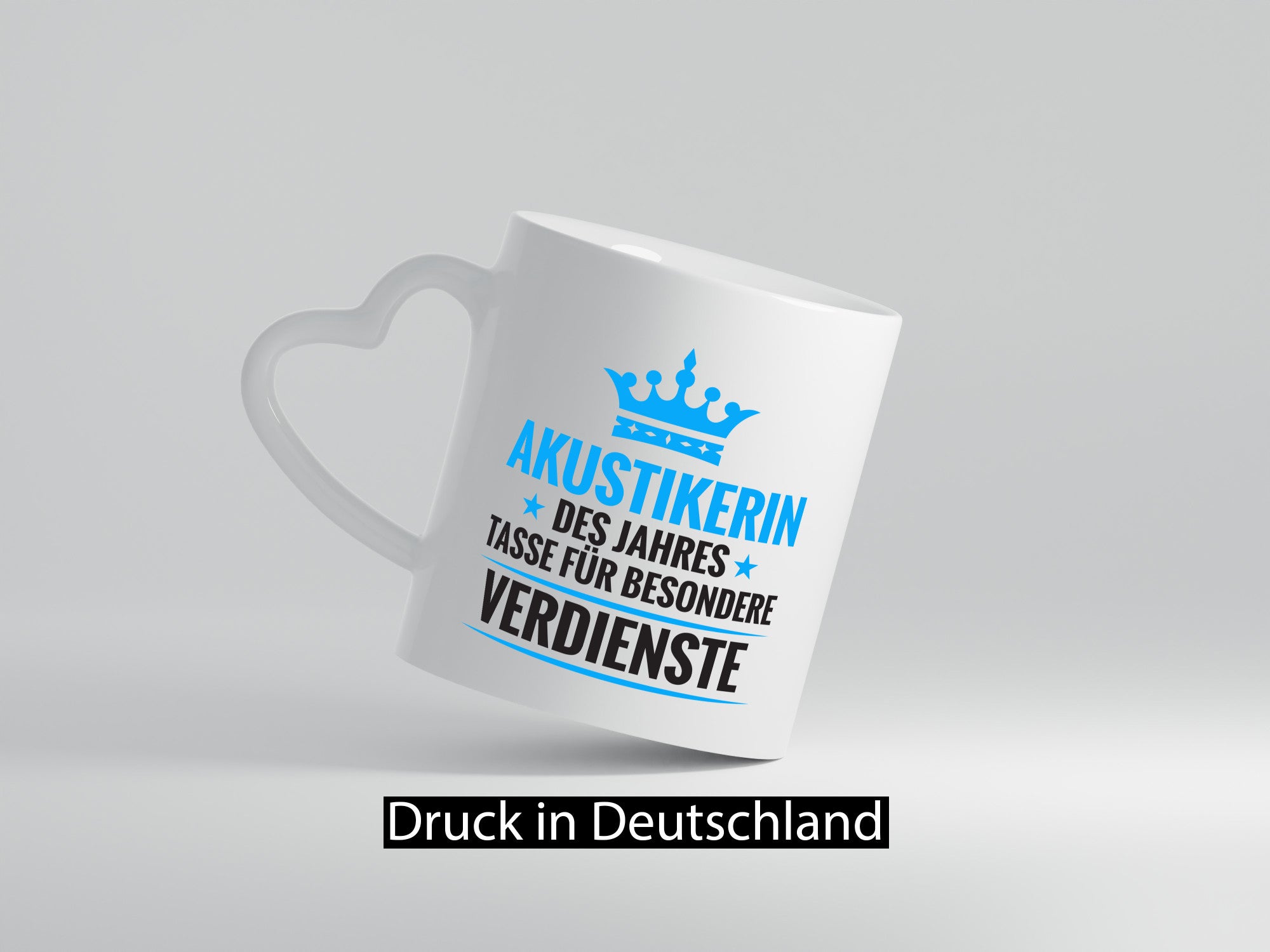 Besonderer Verdienst: Akustikerin | Hörgeräteakustik Humor Geschenkidee Tasse