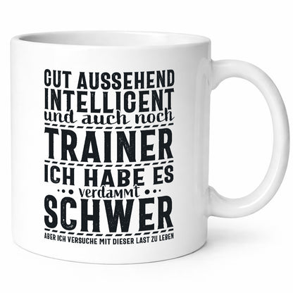 Gut aussehender Trainer |gestrichelte Linie | Punkte lustiger Spruch Geschenk