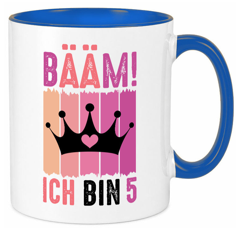 5. Geburtstag | 5 Jahre Bääm ich bin Krone lustiger Spruch Geschenk Tasse
