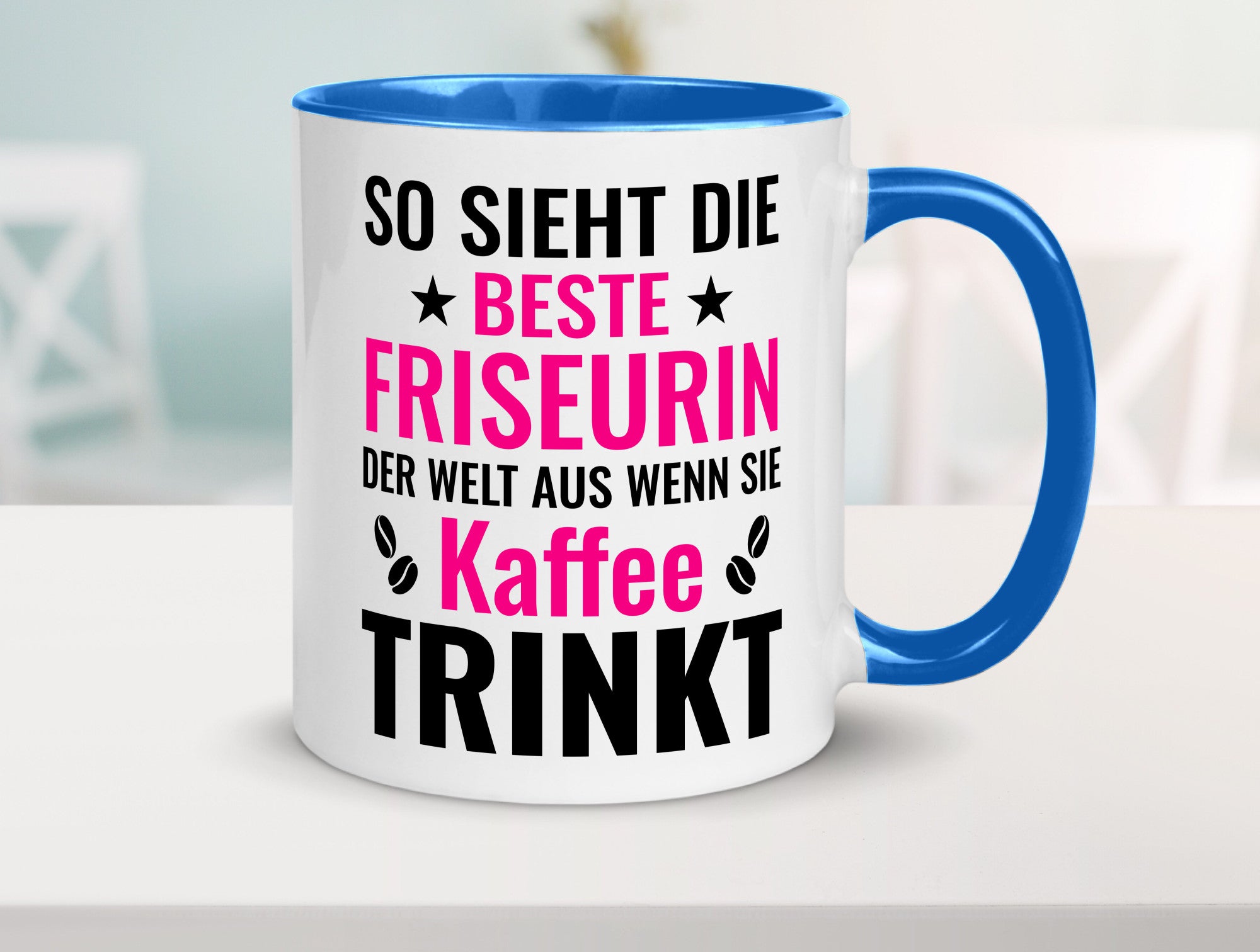Kaffee trinkt: Friseurin | Friseuse Frisörin lustig Humor Geschenkidee Geschenk
