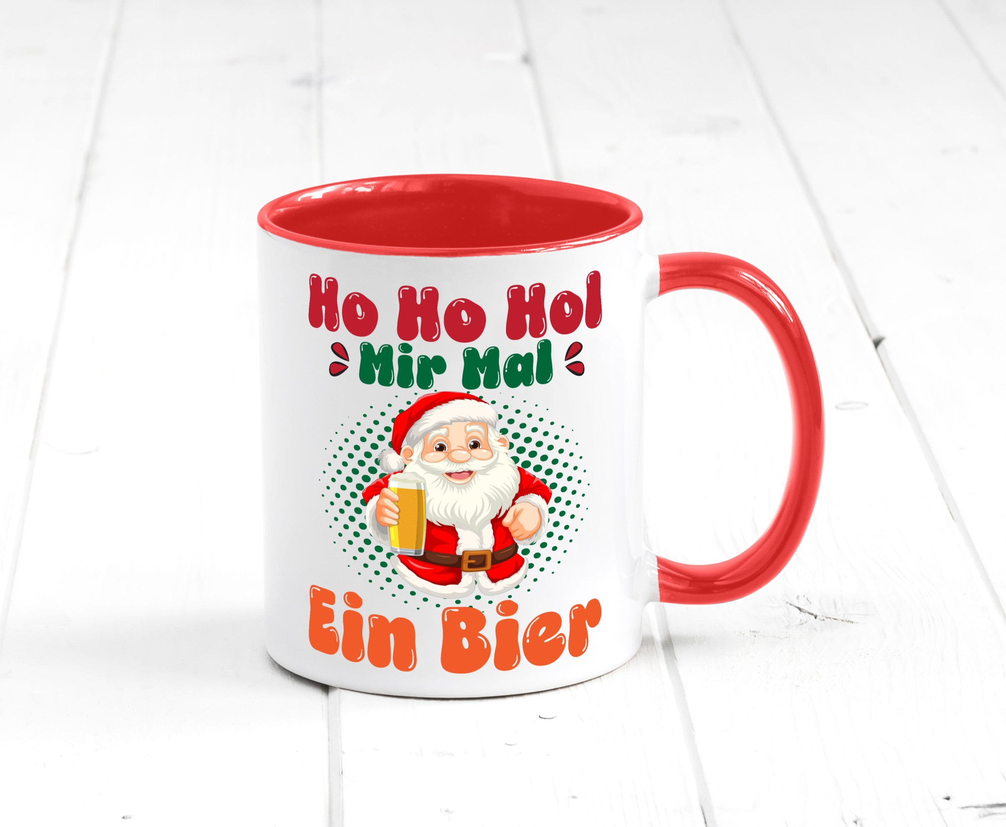 Ho mir mal ein Bier | Ugly Christmas Trinken v2 Geschenkidee Humor Tasse