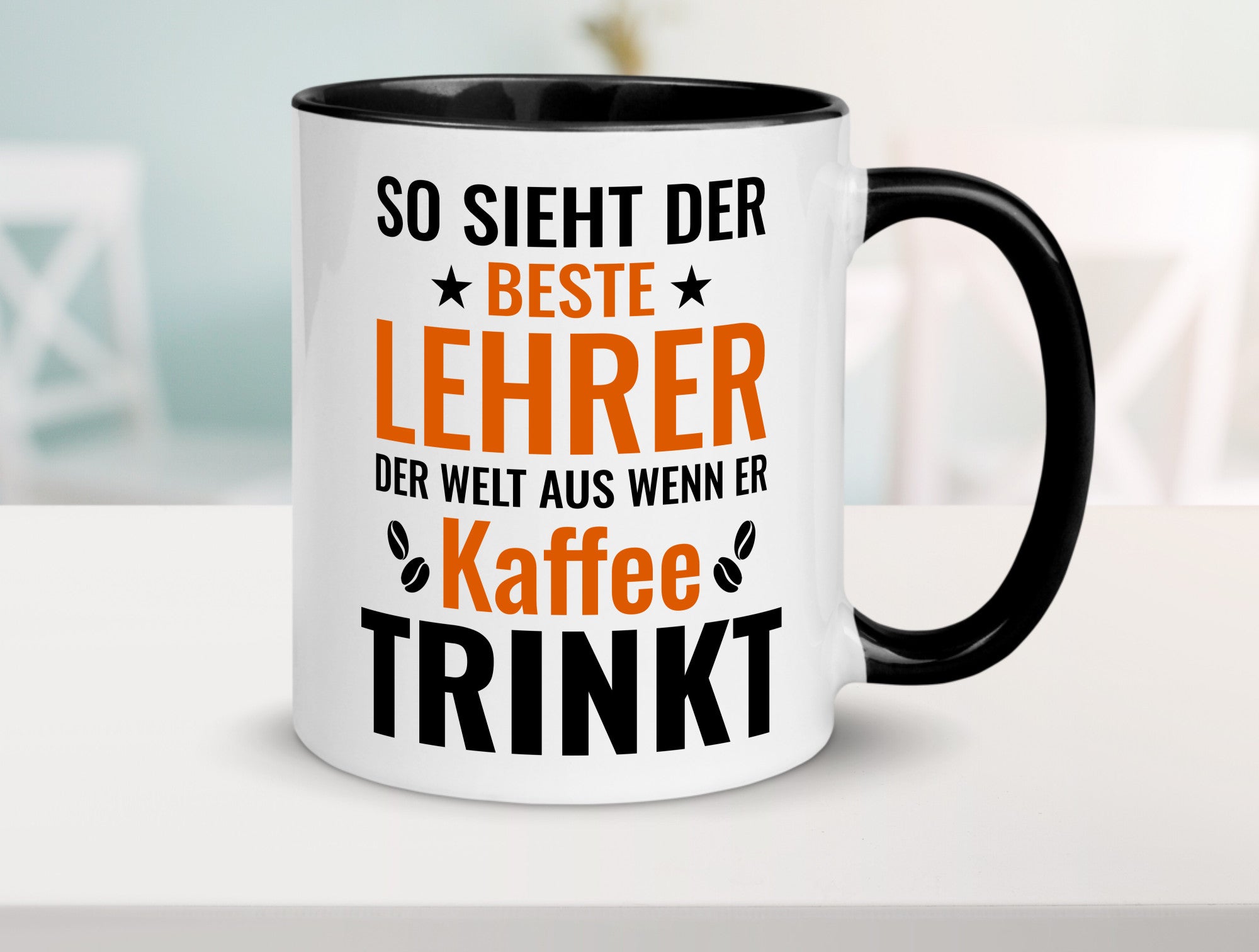 Kaffee trinkt: Lehrer | Schule Beruf Schüler Geschenk Arbeit Kollegen Büro
