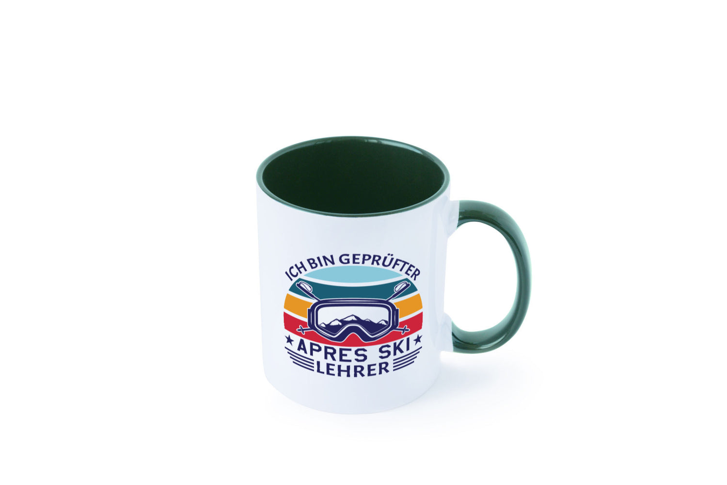 Geprüfter Apres Ski Lehrer | Ski-Brille Berge Ski-Stöck lustig Humor